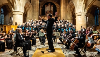 Richard Laing, our Music Director, conducting the choir at a concert.